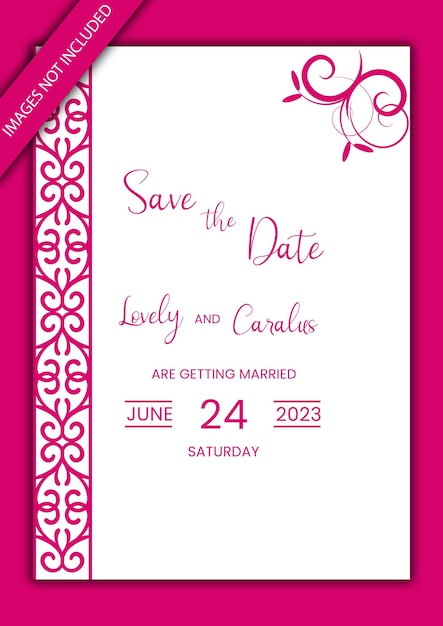 Modelo de diseño de invitaciones de tarjetas de boda de lujo