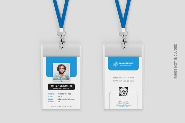 Modelo de diseño de la tarjeta de identificación corporativa