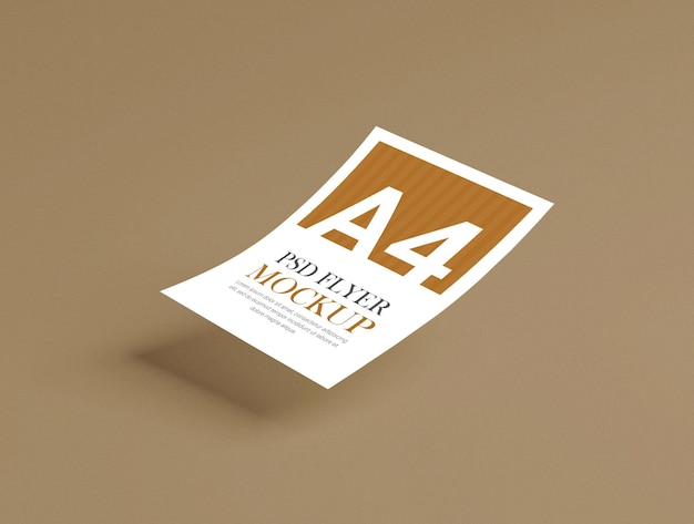 Modelo de diseño de volante A4 mínimo