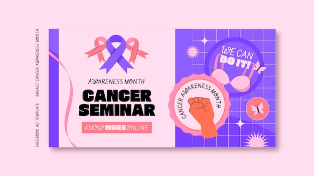 Modelo do Facebook do mês de conscientização sobre o câncer de mama