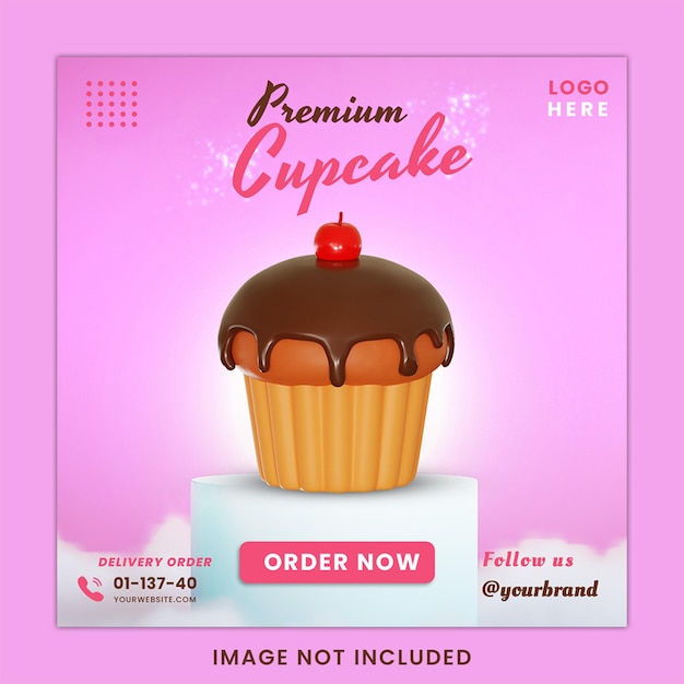 Modelo do Instagram de Publicação de Mídia Social para Promoção de Alimentos