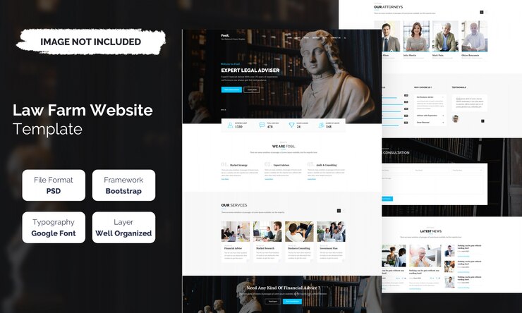 Modelo do site - fazenda e advogado