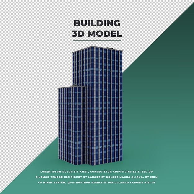 PSD modelo de edificio de apartamentos