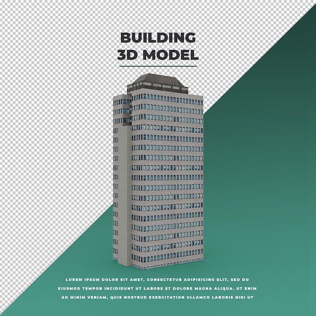 PSD modelo de edificio de apartamentos