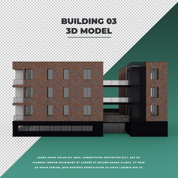 Modelo de edificio de apartamentos