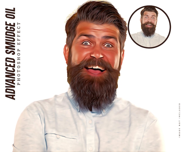 Modelo de efecto fotográfico de dibujos animados de Advence