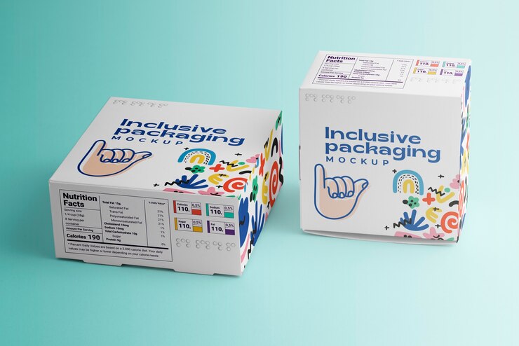 PSD modelo de embalaje de alimentos incluido