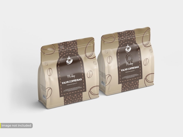Modelo de embalaje de la bolsa de café