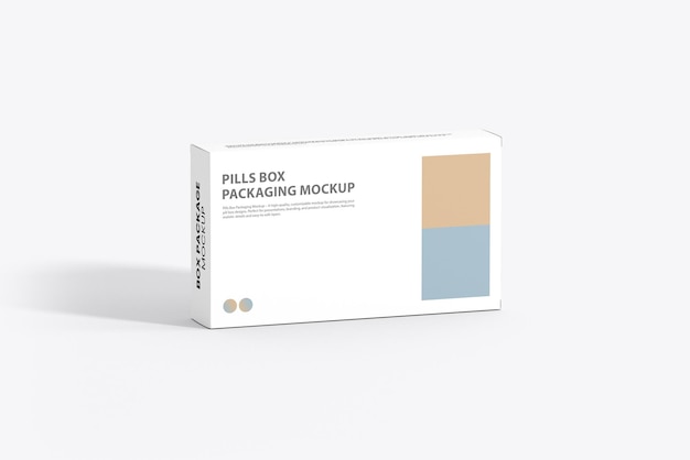 Modelo de embalaje de caja de pastillas minimalista Amplificador de alta calidad Diseño personalizable