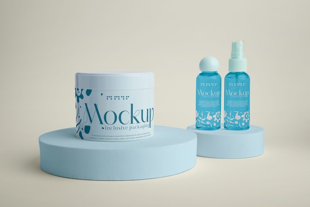 Modelo de embalaje cosmético incluido