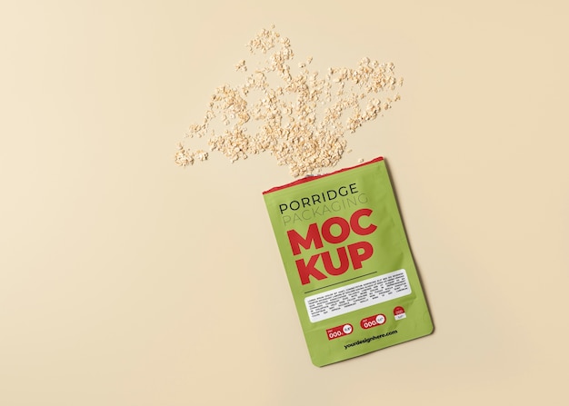 Modelo de embalaje de una deliciosa avena