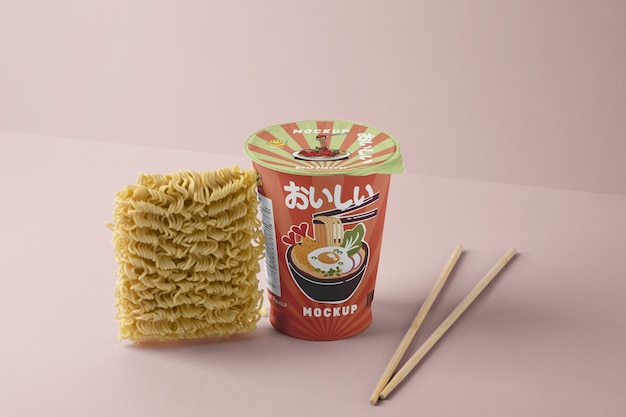 Modelo de embalaje de los fideos