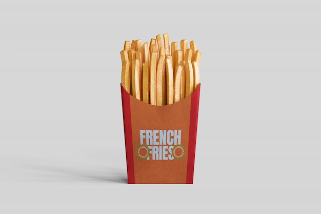 Modelo de embalaje de patatas fritas