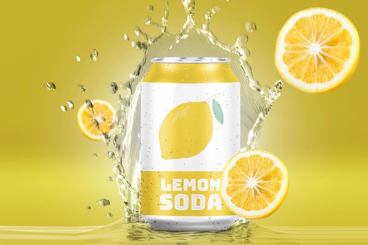 PSD modelo de embalaje del producto de las latas de refresco