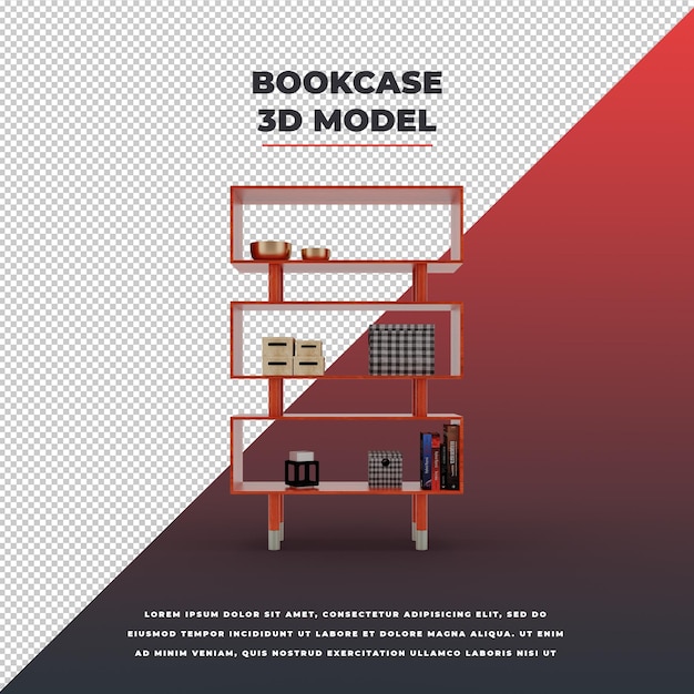 Modelo de estantería 3d