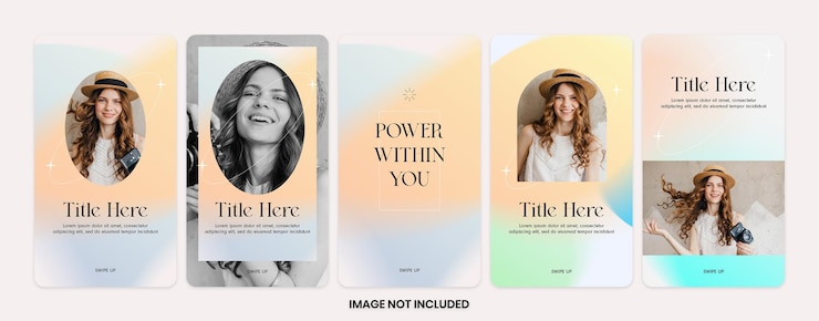 PSD modelo estético de histórias do instagram