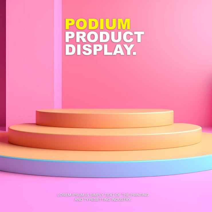 PSD modelo de exhibición de productos para la presentación de productos del espectáculo
