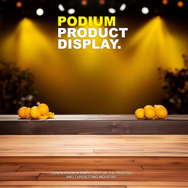 PSD modelo de exhibición de productos para la presentación de productos de espectáculos