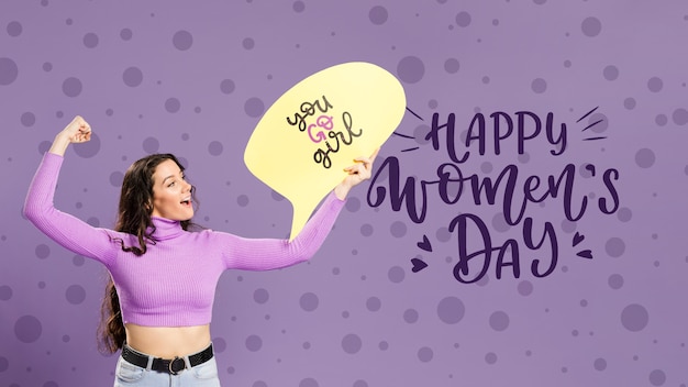 PSD modelo feliz dia de la mujer