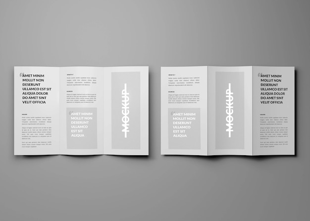 Modelo de folleto o invitación triplo creativo