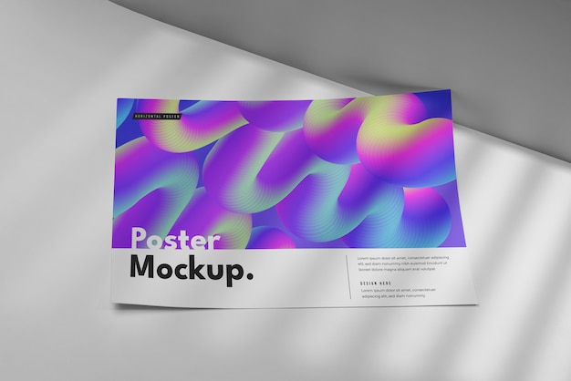 PSD modelo de folleto de papel horizontal