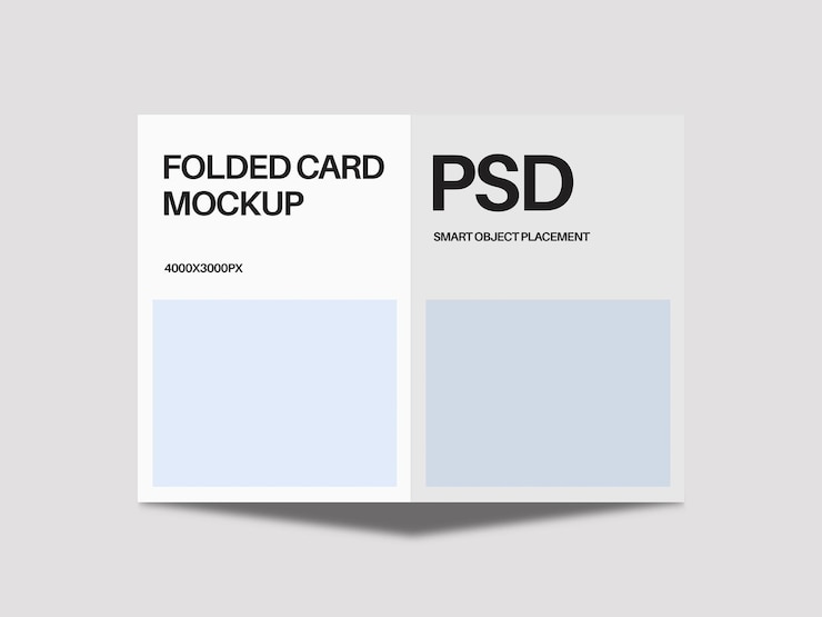 PSD modelo de folleto plegable a4 modelo de tarjeta plegable
