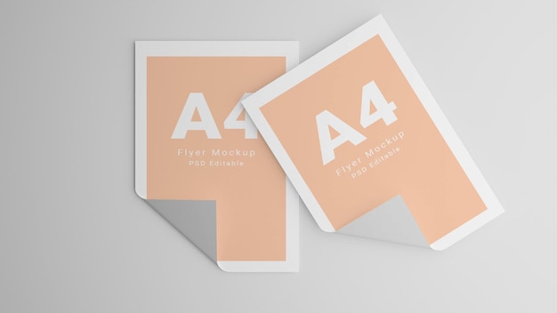 Modelo de folleto PSD en formato a4