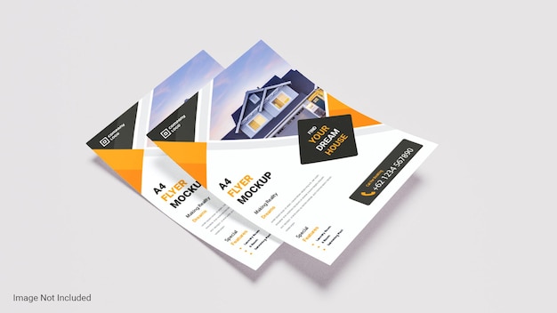 Modelo de folleto PSD en formato a4