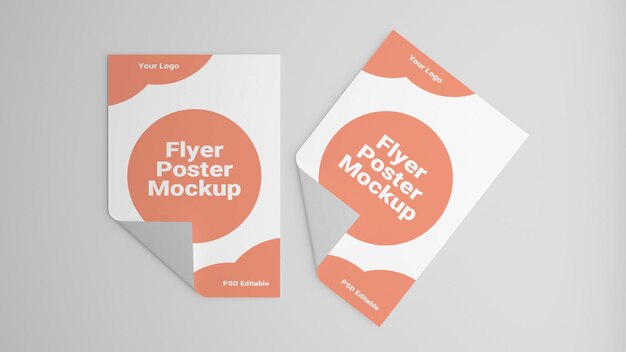 Modelo de folleto PSD en formato a4