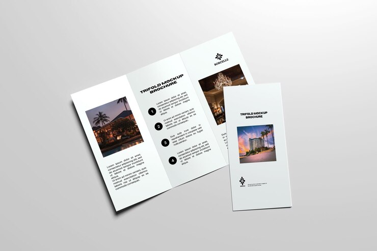 PSD modelo de folleto triplo