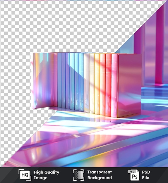 PSD modelo de imagen de psd premium transparente de libros apilados uno encima del otro