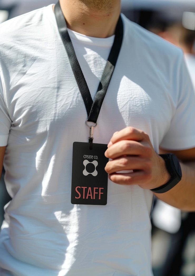 PSD modelo de insignia del personal del evento