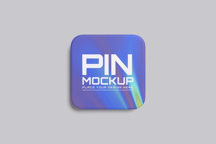 PSD modelo de insignia de pin