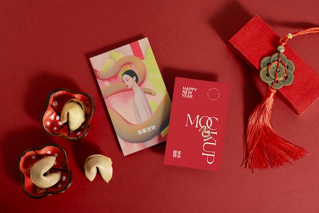 Modelo de invitación para el año nuevo lunar