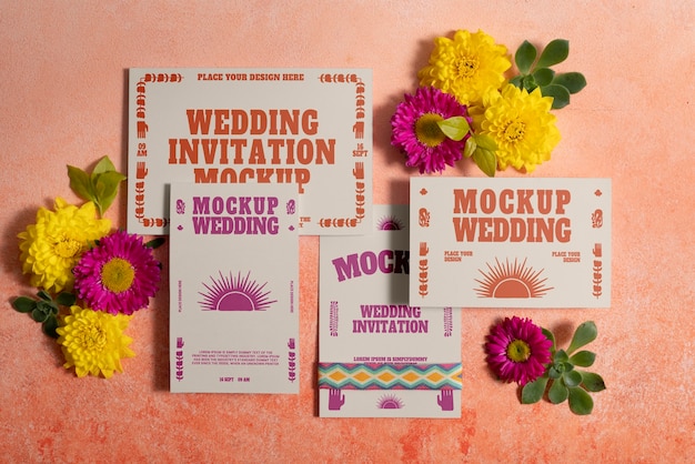 PSD modelo de invitación para la boda