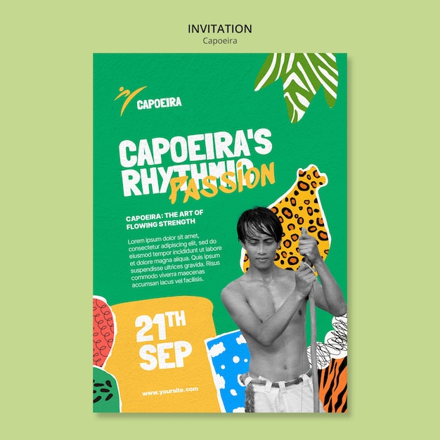 PSD modelo de invitación para las competiciones de capoeira