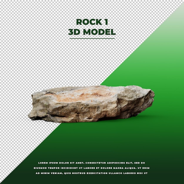 Modelo isolado do rock 3d