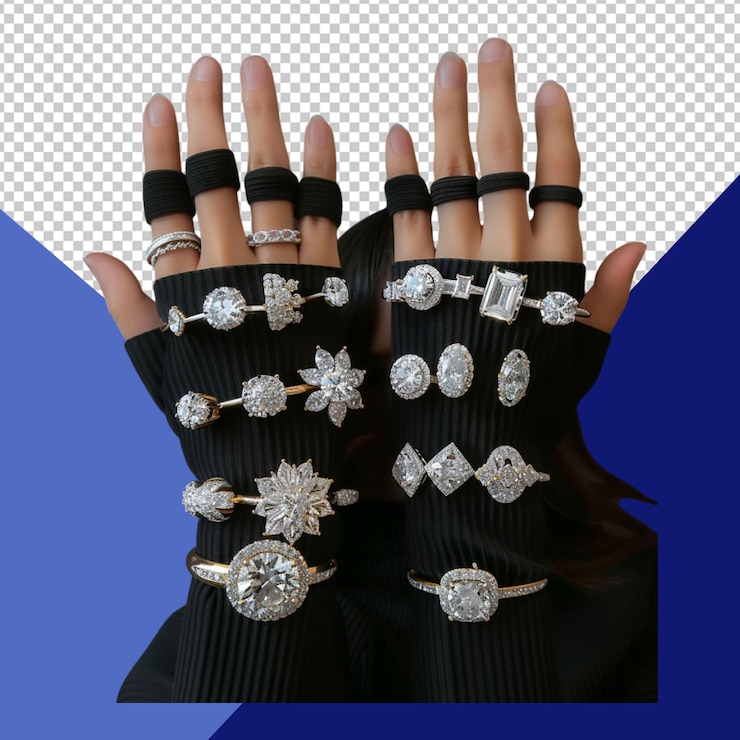 PSD modelo de joyas de joyería png