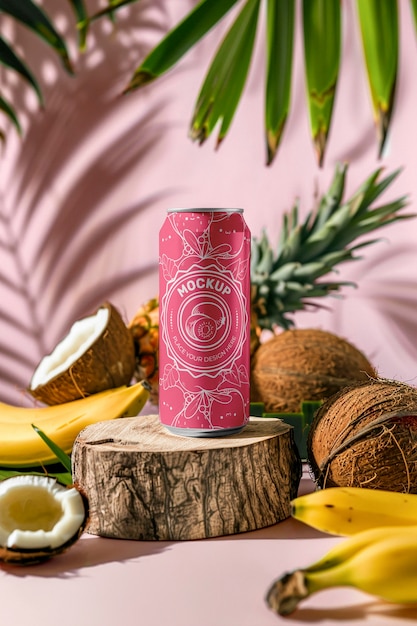 Modelo de una lata de refresco de limón