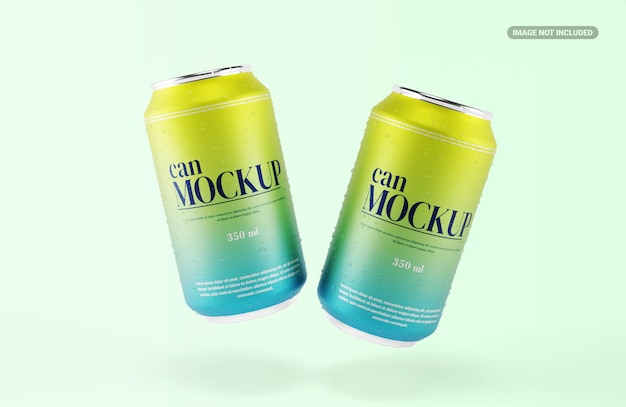Modelo de lata de refresco o lata de bebida fresca de 350 ml