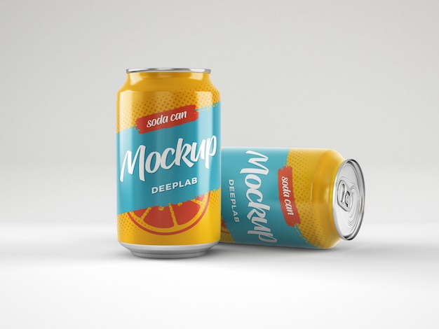 Modelo de una lata de refresco