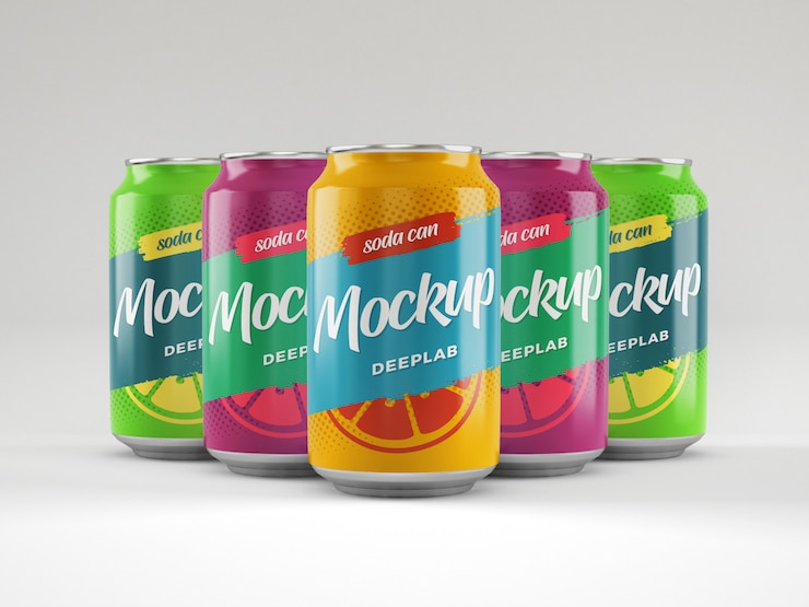 PSD modelo de una lata de refresco