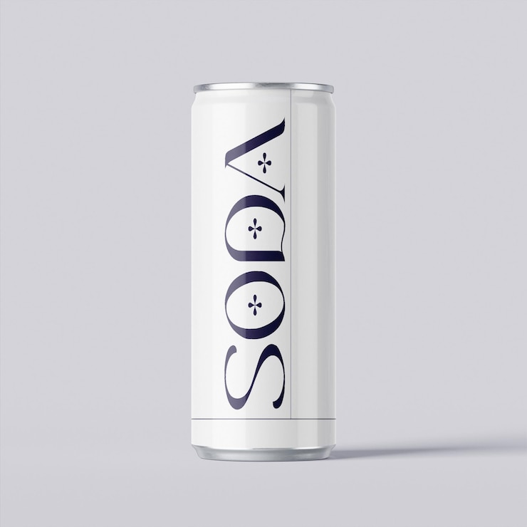 PSD modelo de una lata de soda de 250 ml