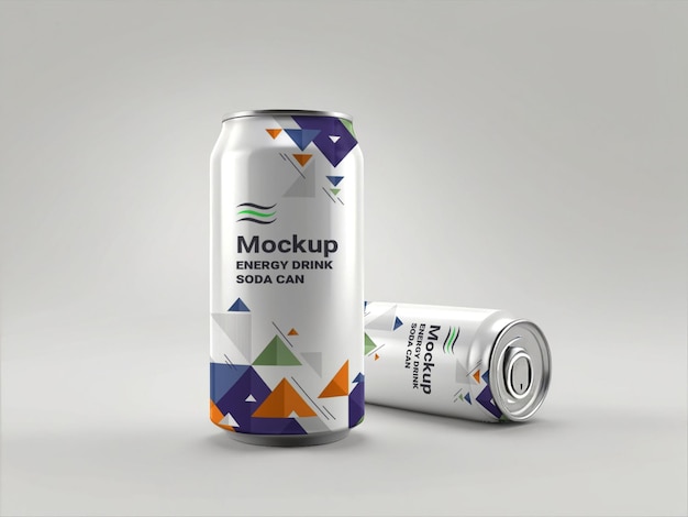 Modelo de lata de soda en formato PSD