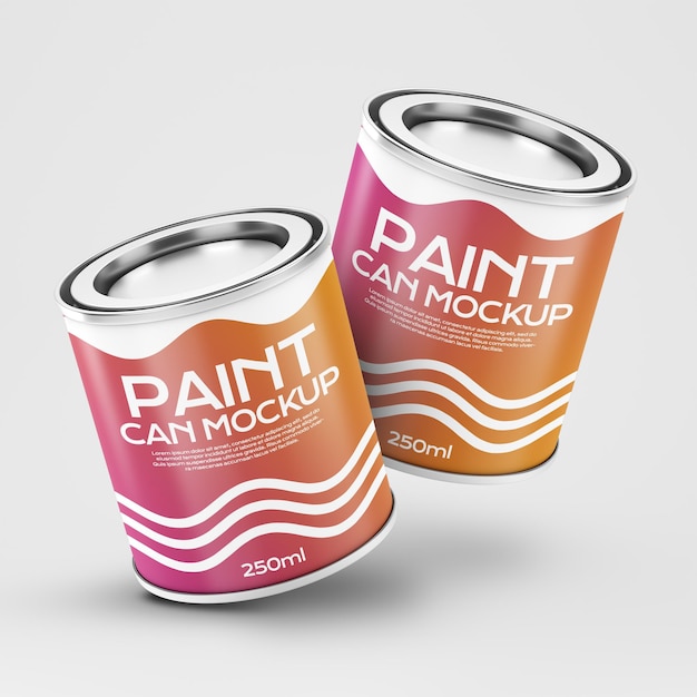 Modelo de latas de pintura de 250 ml
