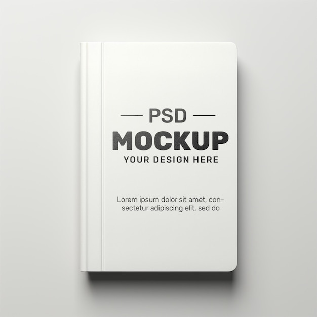 PSD modelo de libro blanco de portada de psd