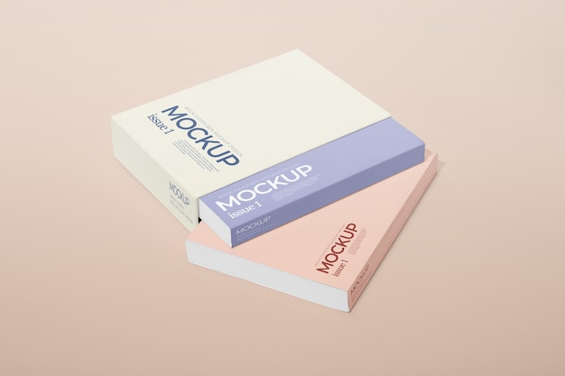 Modelo de libro con caja de cartón