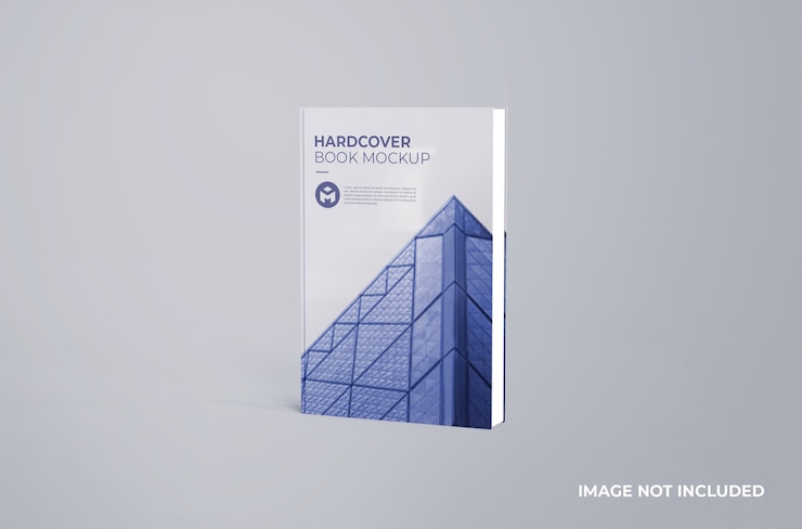 PSD modelo de libro de tapa dura realista