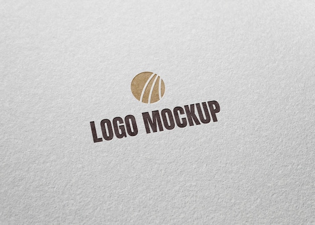 Modelo de logotipo en papel blanco