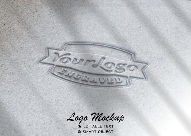 PSD modelo de logotipo en papel blanco